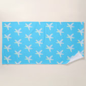 Blue Starfish Beach Towel Strandlaken (Voorkant)