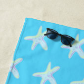 Blue Starfish Beach Towel Strandlaken (In situ)