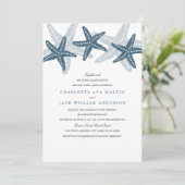 Blue Starfish Beach Weddenschap Kaart (Staand voorkant)