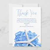 Blue Starfish bruiloft dank u bericht Kaarten (Voorkant)