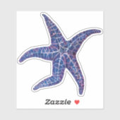 Blue Starfish Contour Sticker (Vel)