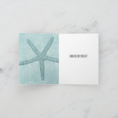 Blue Starfish Dank u Bedankkaart (Binnen)