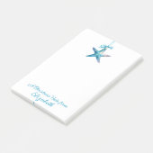 Blue Starfish kerstversiering gepersonaliseerd Post-it® Notes (Schuin)
