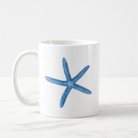 Blue Starfish Koffiemok (Links)