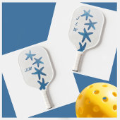 Blue Starfish Nautical op maat van Initialen Pickleball Paddle