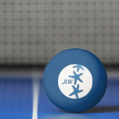 Blue Starfish Nautical Personalised Monogram Pingpongbal (Net)
