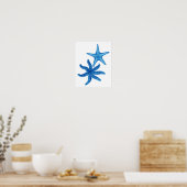 Blue Starfish no. 5 strandwanddecor Poster (Keuken)
