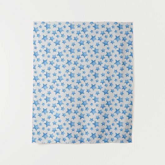 Blue Starfish Summer Beach Nautical Coastal Wandkleed (Voorkant)