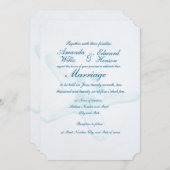 Blue Starfish Watermark bruiloft uitnodiging (Voorkant / Achterkant)