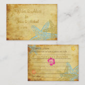  BLUE STARFISH WISHES EN ADVICE ADVIESKAART (Voorkant / Achterkant)