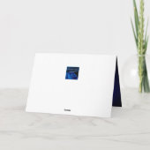 Blue Stargazer Feestdagen Kaart (Achterkant)