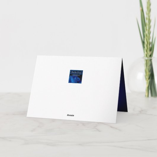 Blue Stargazer Feestdagen Kaart (Achterkant)