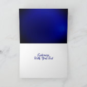 Blue Stargazer Feestdagen Kaart (Binnen)