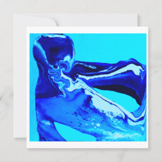 'Blue Stargazer Gazing at Stars' Bedankkaart
