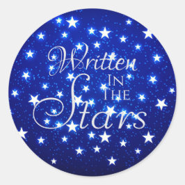 Blue Stargazer Ronde Sticker