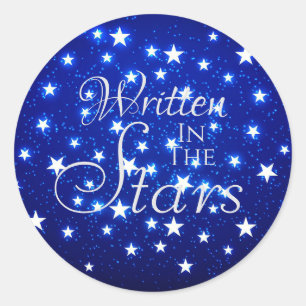 Blue Stargazer Ronde Sticker