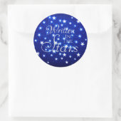 Blue Stargazer Ronde Sticker (Tas)