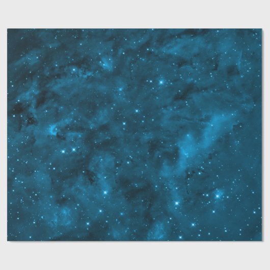 Blue Starlight Galaxy Cadeaupapier (Vlak)