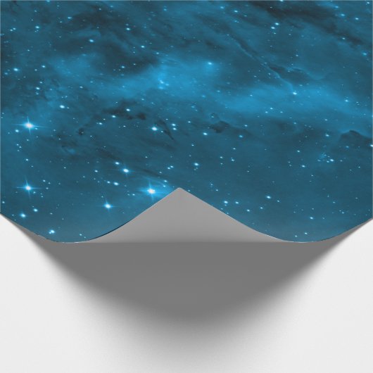 Blue Starlight Galaxy Cadeaupapier (Hoek)