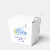 Blue Starlit Baby Boy Bliss Stork Special Delivery Bedankdoosjes (Voorkant Zijde)