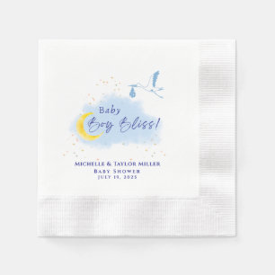 Blue Starlit Baby Boy Bliss Stork Special Delivery Servet