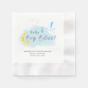 Blue Starlit Baby Boy Bliss Stork Special Delivery Servet