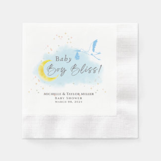 Blue Starlit Baby Boy Bliss Stork Special Delivery Servet