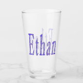 Blue Starry Ethan Name, Glas (Voorkant)
