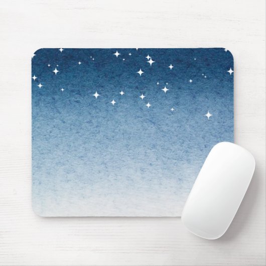 Blue Starry Gradient Mousepad Muismat (Met muis)