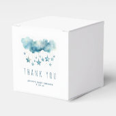 Blue starry sky and fluffy clouds thank you bedankdoosjes (Voorkant Zijde)