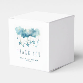 Blue starry sky and fluffy clouds thank you bedankdoosjes