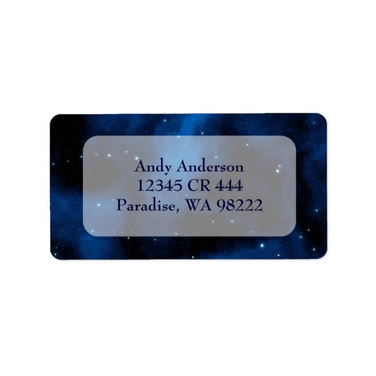 Blue Starry Sky Etiket (Voorkant)