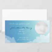 Blue Starry Sky Nieuwe Baby Aankondiging Fotokaart (Voorkant / Achterkant)