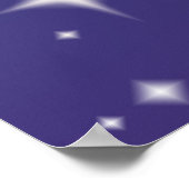 Blue Starry Unicorn Poster (Hoek)