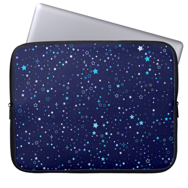 Blue Stars 2 - Laptophoes 15 inch Laptop Sleeve (Voorkant)