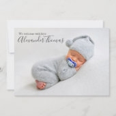 Blue Stars Baby Boy Geboorteaankondiging Aankondiging (Voorkant)