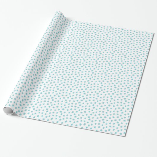 Blue Stars Baby shower Cadeaupapier (Uitgerold)