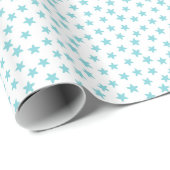 Blue Stars Baby shower Cadeaupapier (Rol Hoek)