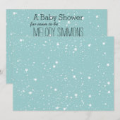 Blue Stars baby shower Kaart (Voorkant / Achterkant)