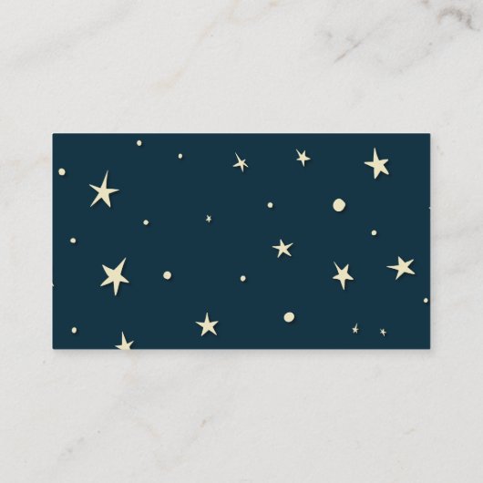 Blue Stars Baby shower Luier Raffle Informatiekaartje (Achterkant)