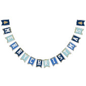 Blue Stars Christmas Party Vlaggetjes (Alle)