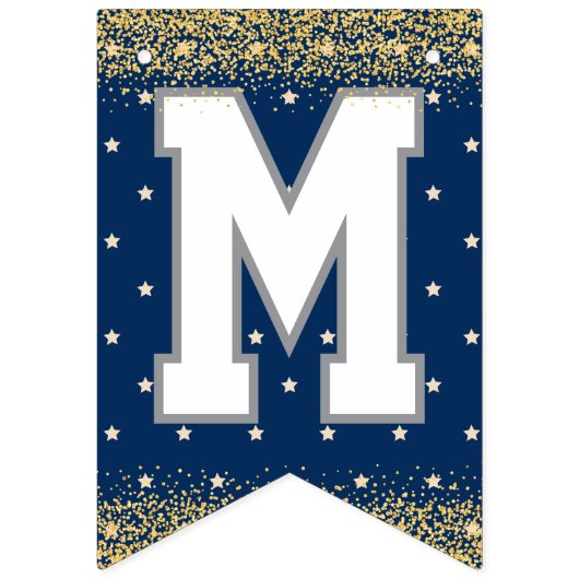 Blue Stars Christmas Party Vlaggetjes (Tweede vlag)