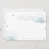 Blue Stars & Clouds Baby shower Advies Kaarten (Voorkant)