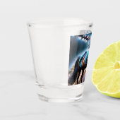 Blue Stars Galaxy Paard Shot Glas (Links)