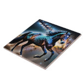 Blue Stars Galaxy Paard Tegeltje (Zijkant)