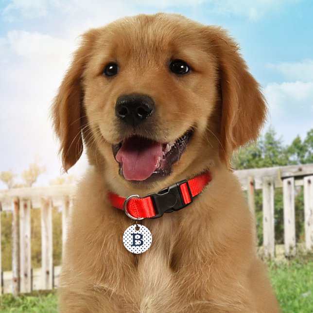 Blue Stars Gepersonaliseerde ID Dog Label Huisdierpenning (Creator heeft geüpload)