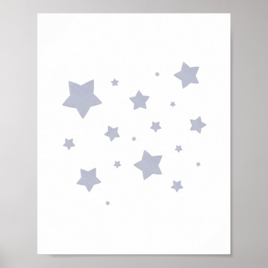 Blue Stars Nursery Poster (Voorkant)