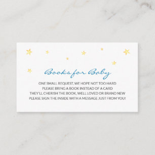 Blue Stars Olifant Boeken voor Baby Insert kaart