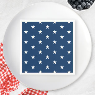 Blue Stars Patriottische 4 juli Zomerfeest Servet