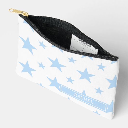 Blue Stars Pattern Constellation Cosmetic & Pencil Etui (Open)